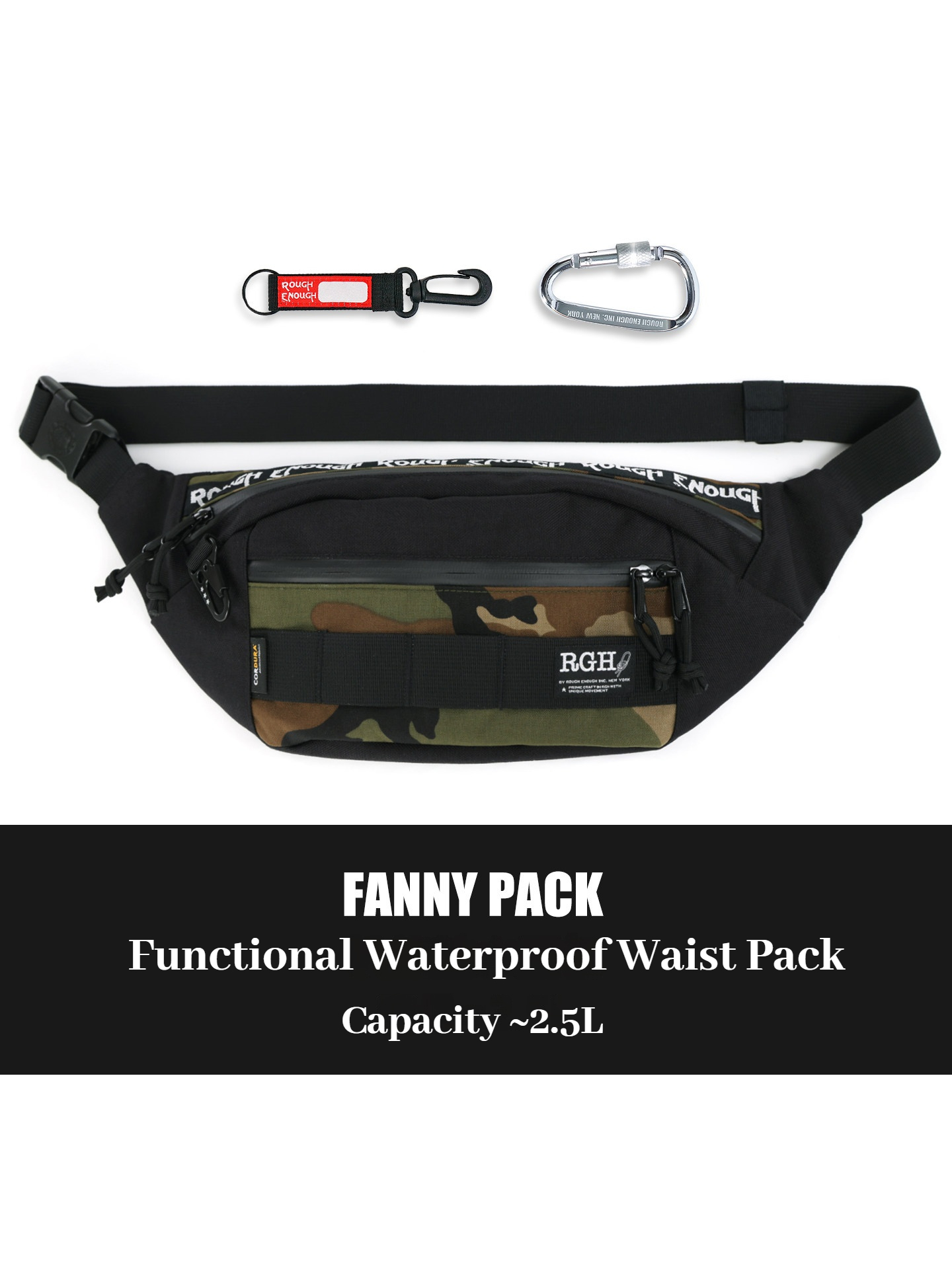 Fishing Bag Waterproof - RGH Camo Taktische Funktionale Hüfttasche Wasserdichte