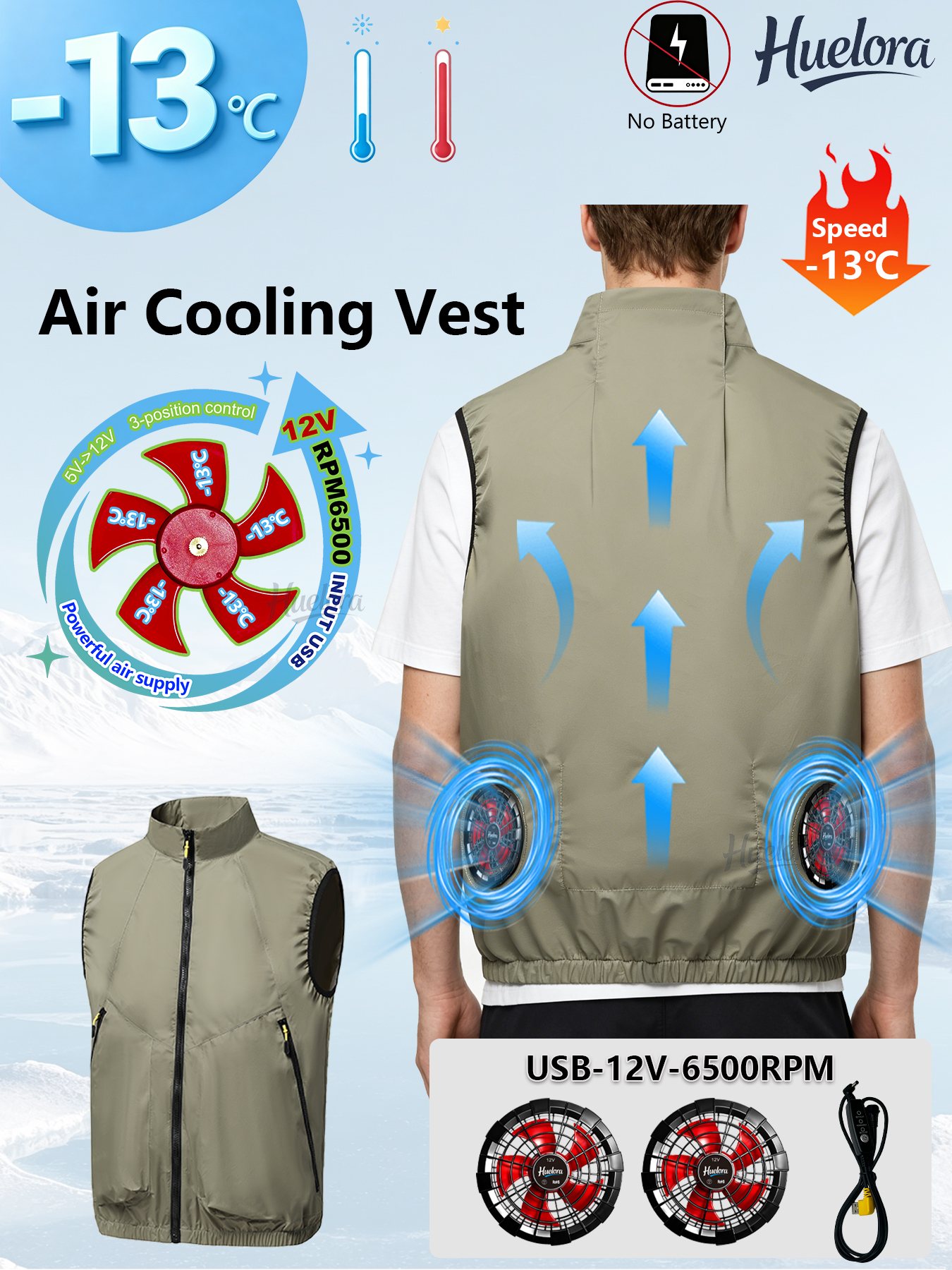 Fishing Vest - Luftkühlende Weste für Männer mit Doppelfächern,