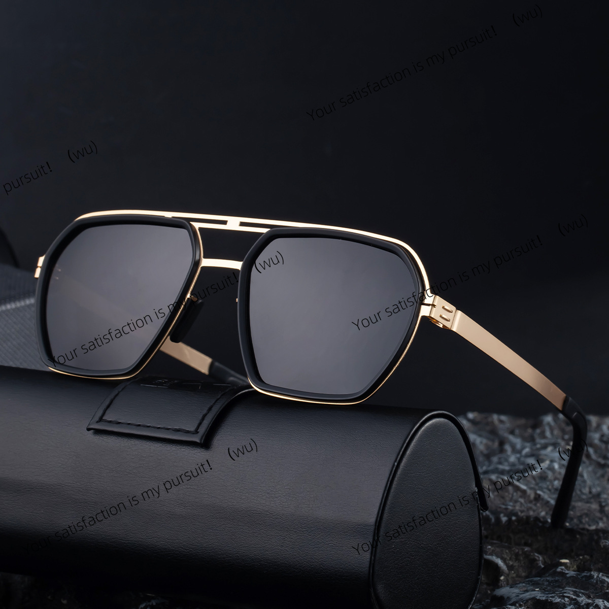 Fishing Sunglasses Polarized - Polarisierte Doppelstrahl-Sonnenbrille aus Edelstahl mit quadratischem