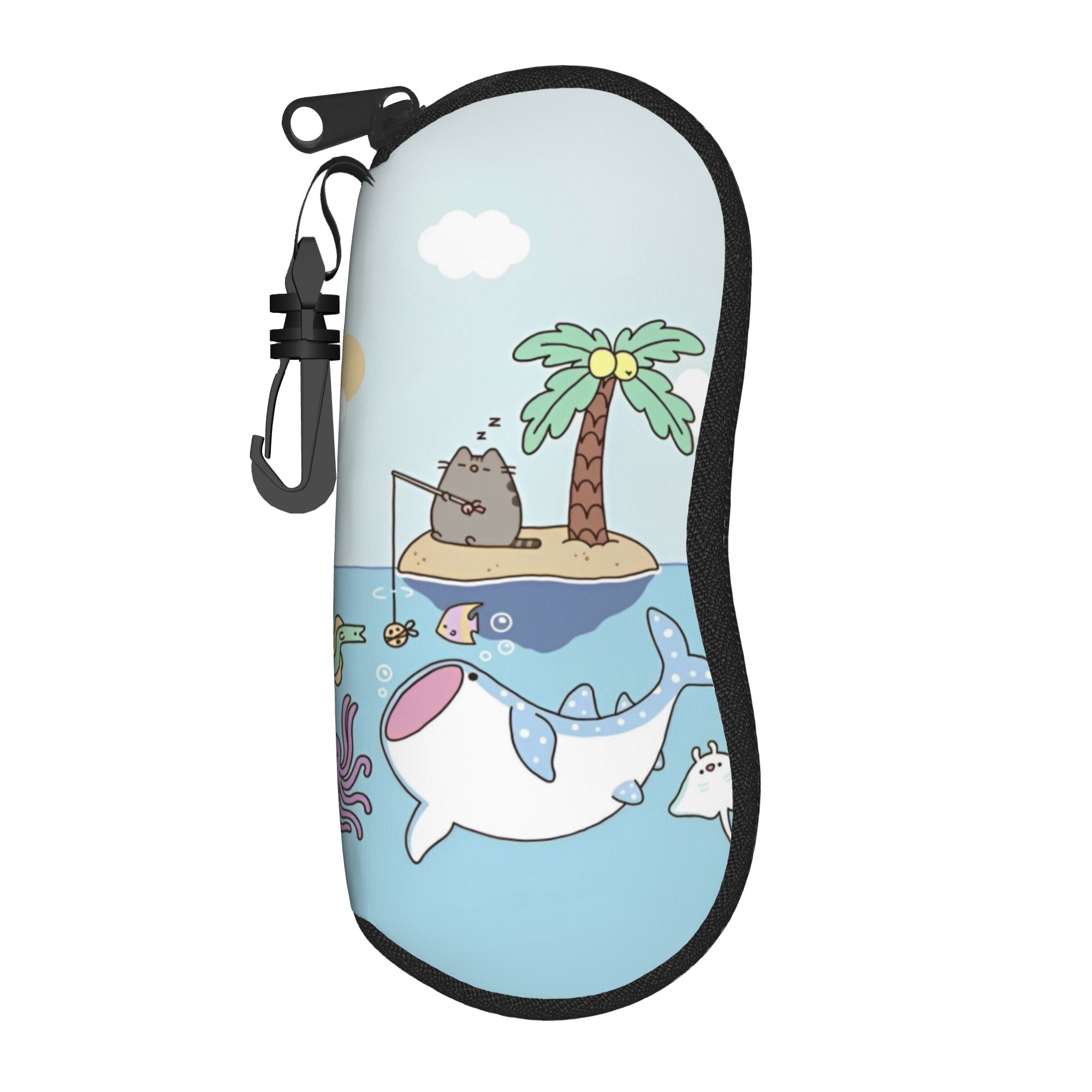 Fishing Bag Waterproof - Lustige P-Pusheencats Angelbrillenetui für Männer und