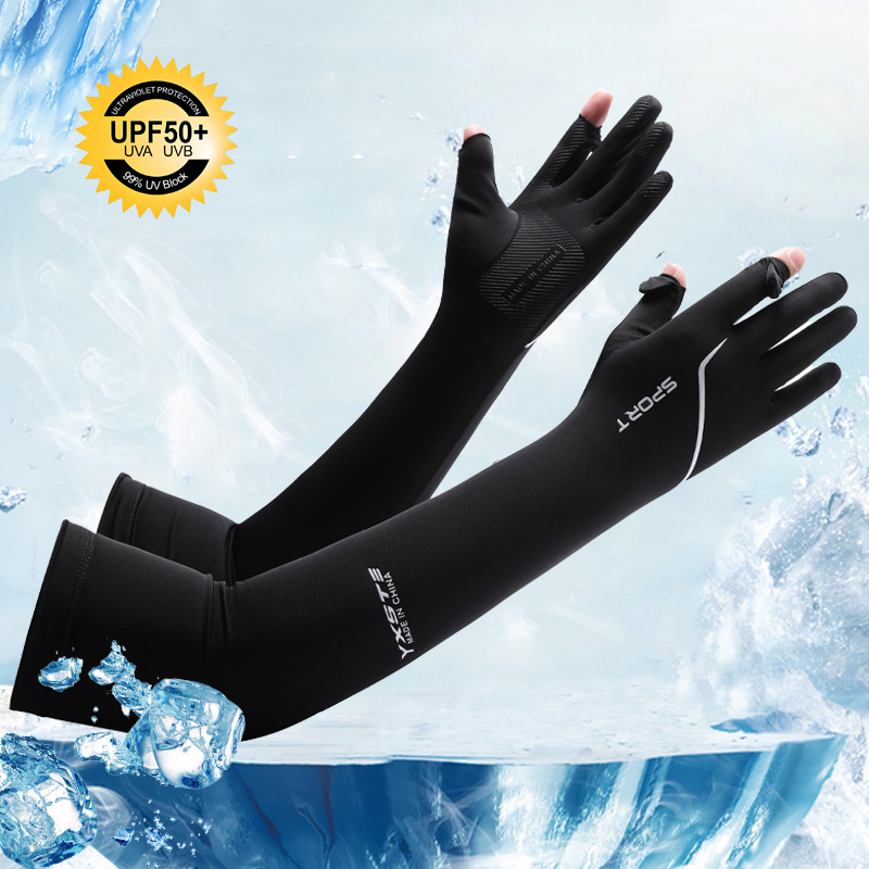 Fishing Gloves - Sonnenschutz Lange Armstulpen für Herren Sommer