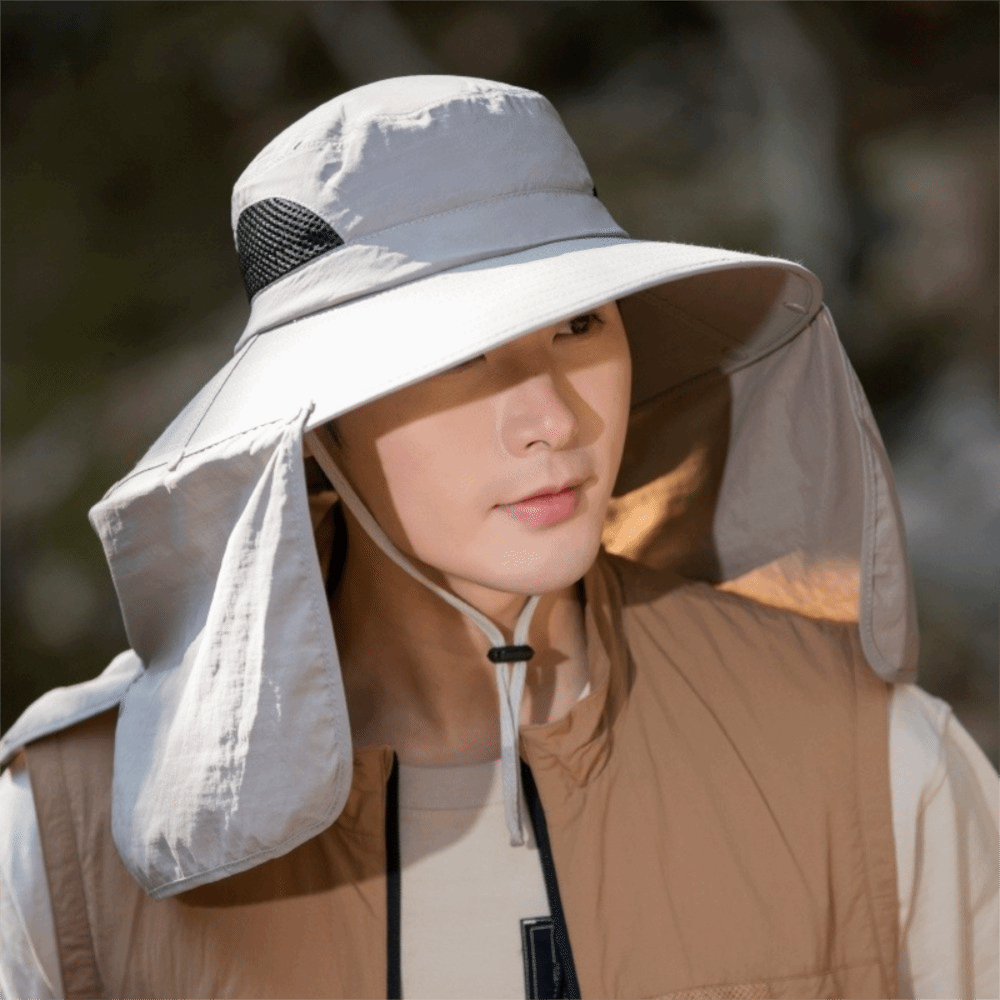Fishing Hat - Modischer Stoff-Sonnenhut für Herren mit großer