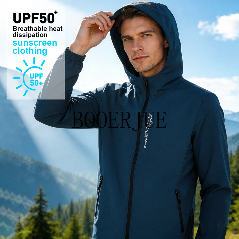 Fishing Jacket Waterproof - Outdoor Wanderjacke für Herren, Wasserdicht, Winddicht,