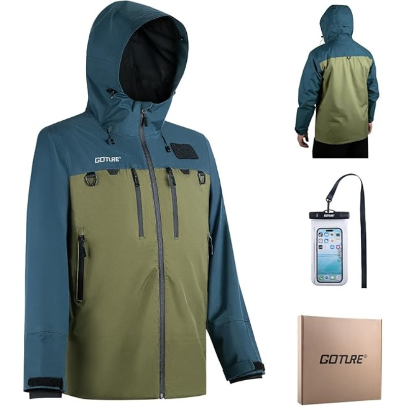 Fishing Jacket Waterproof - Goture Angeljacken Atmungsaktive Wasserdichte Angelregenjacken mit