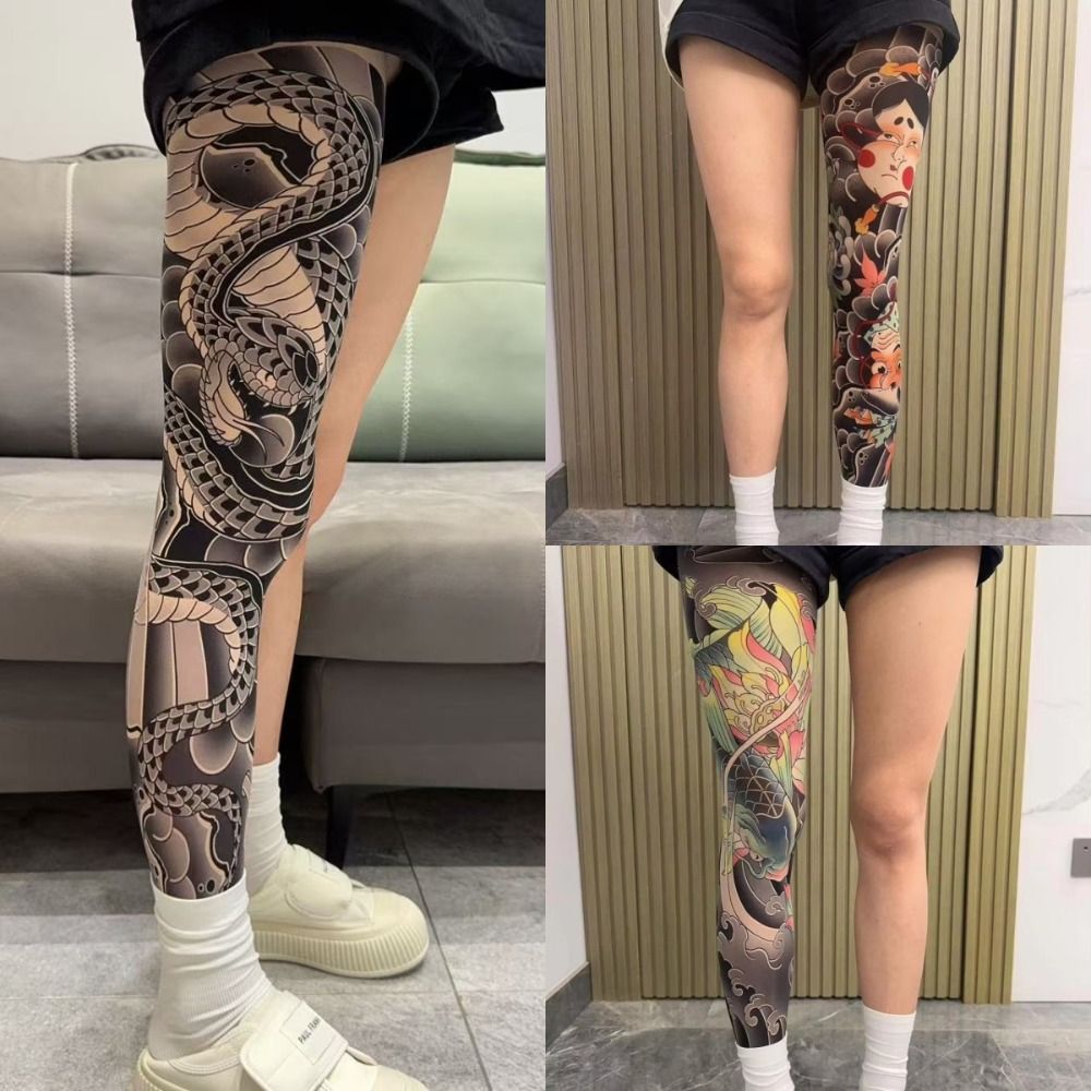 Ganzbeinige Fake-Tattoo-Strümp – Fishing Socks Bewertung und Preis