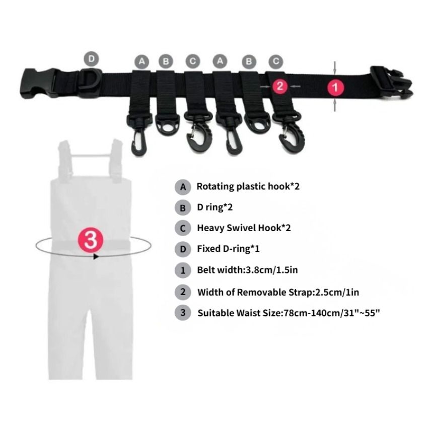 1 Stück Verstellbarer Wathüftg – Fishing Belt Bewertung und Preis