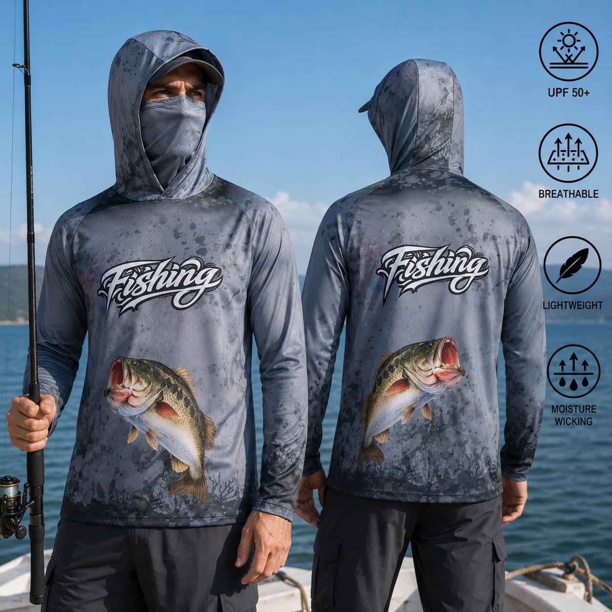 Angelshirt mit Kapuze für Herr – Fishing Mask Sun Protection Bewertung und Preis